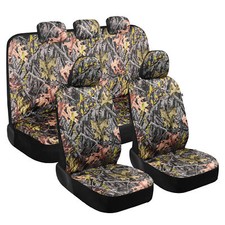 Camo Car Seat Covers Full Set Camouflage Front Rear Bench Seat Protectors