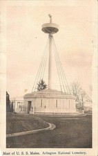 RPPC Mast of U.S.S. Maine at Arlington National Cemetery early 1900s