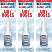3 Pack - NeilMed NasoGEL For Dry Noses, Drip Free Gel Spray 1  fl oz Bottle Each