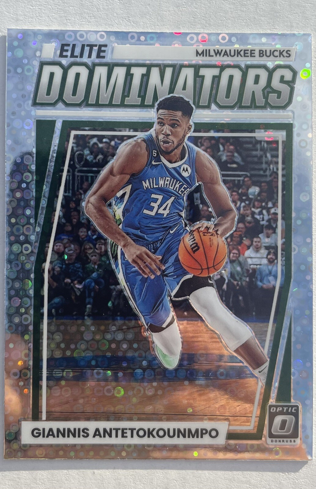 Giannis Antetokounmpo 2022 Donruss Optic Elite Dominators Fast Break Holo #21