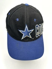 VINTAGE 90s Dallas Cowboys Snapback Cap Hat Apex One Embroidered Spellout NFL