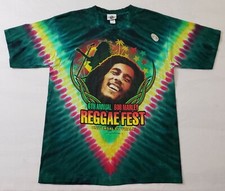 Vintage Bob Marley Reggae Fest Shirt Sz Large Rap Tee Hip Hop Damian Marley Y2K