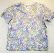 Ladies Large Pre Owned Scrub Top Good / Great Used Condition with Free shipping