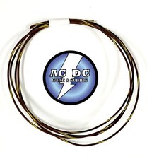 AUTOMOTIVE WIRE 22 AWG HIGH TEMP TXL WIRE BROWN WITH YELLOW STRIPE 25 FT COIL