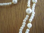 Women’s vintage 54” beaded white gold necklace — photo 2