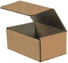 50 8" x 5" x 2" Kraft Corrugated Mailers Die Cut Tuck Flap Boxes
