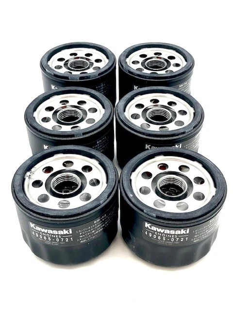 GENUINE OEM KAWASAKI 49065-0721 OIL FILTER; REPLACES 49065-7007 PACK OF 6