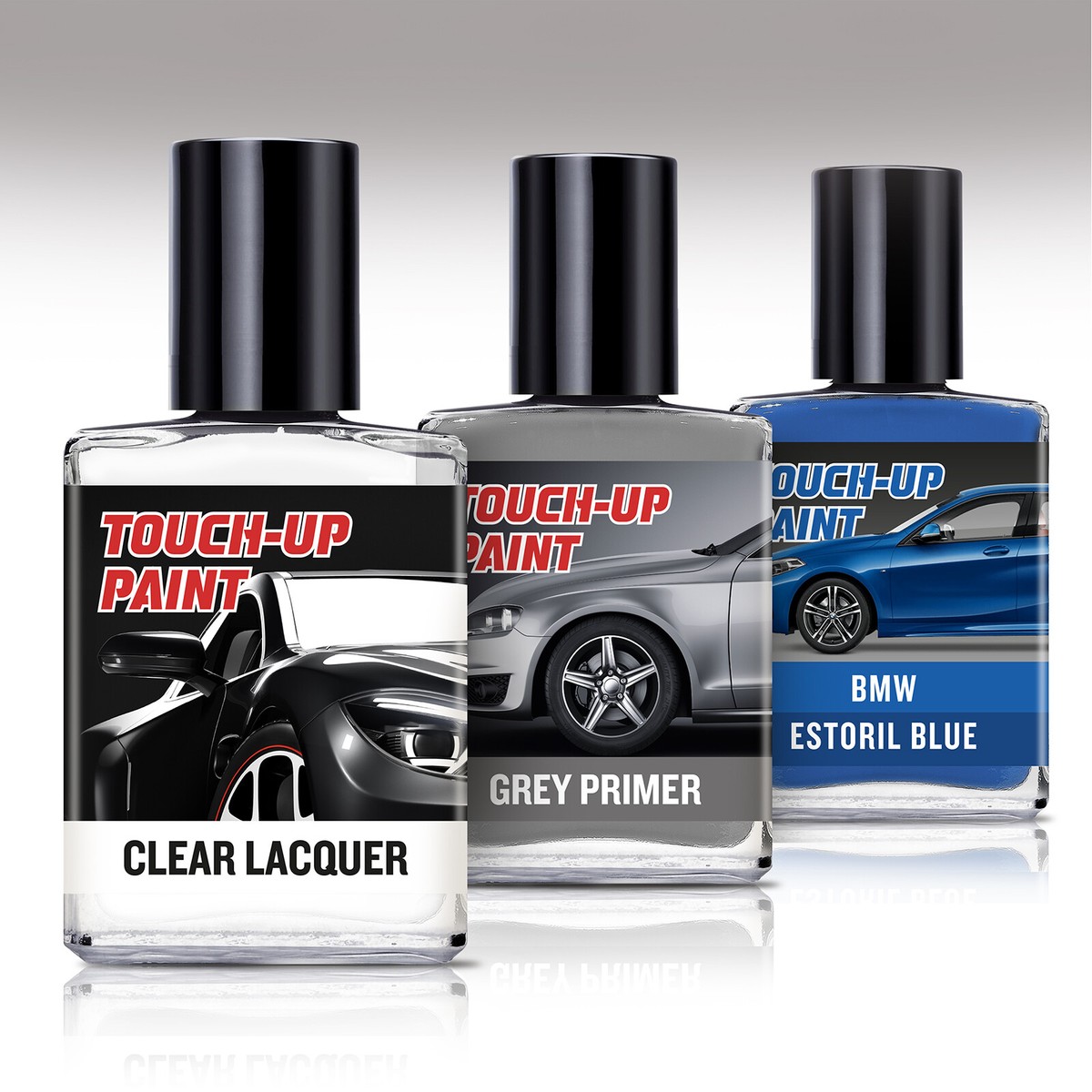 SD COLORS 12 ML Peinture De Retouche Avec Pinceau Et Vernis Transparent - Alpine White (W19) - Compatible Avec Mitsubishi - Réparation De Rayures, Éclats Et Peinture