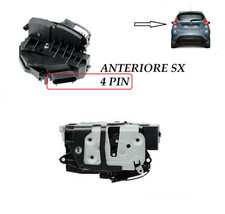 SERRATURA PORTA ANTERIORE  SINISTRA PER  FORD FIESTA VI 2008-2016 4 PIN