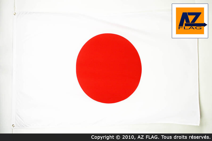 Drapeau Japon 150x250 cm de qualité supérieure en polyester renforcé avec œillets