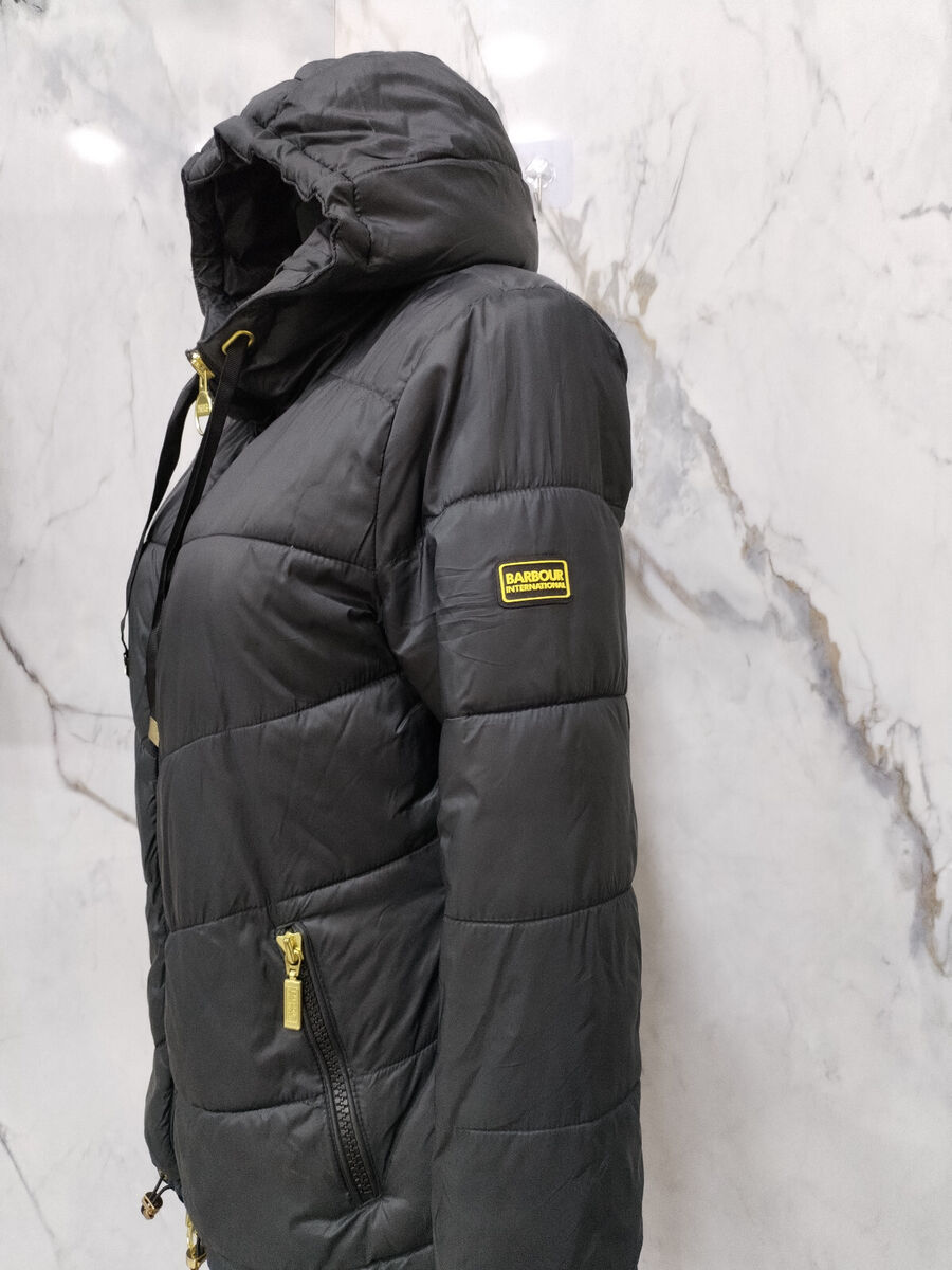 Barbour Women's Puffer Jacket Fiber Down Black Size UK 10 US Barbour Women's Puffer Jacket Fiber Down Black Size UK 10 US