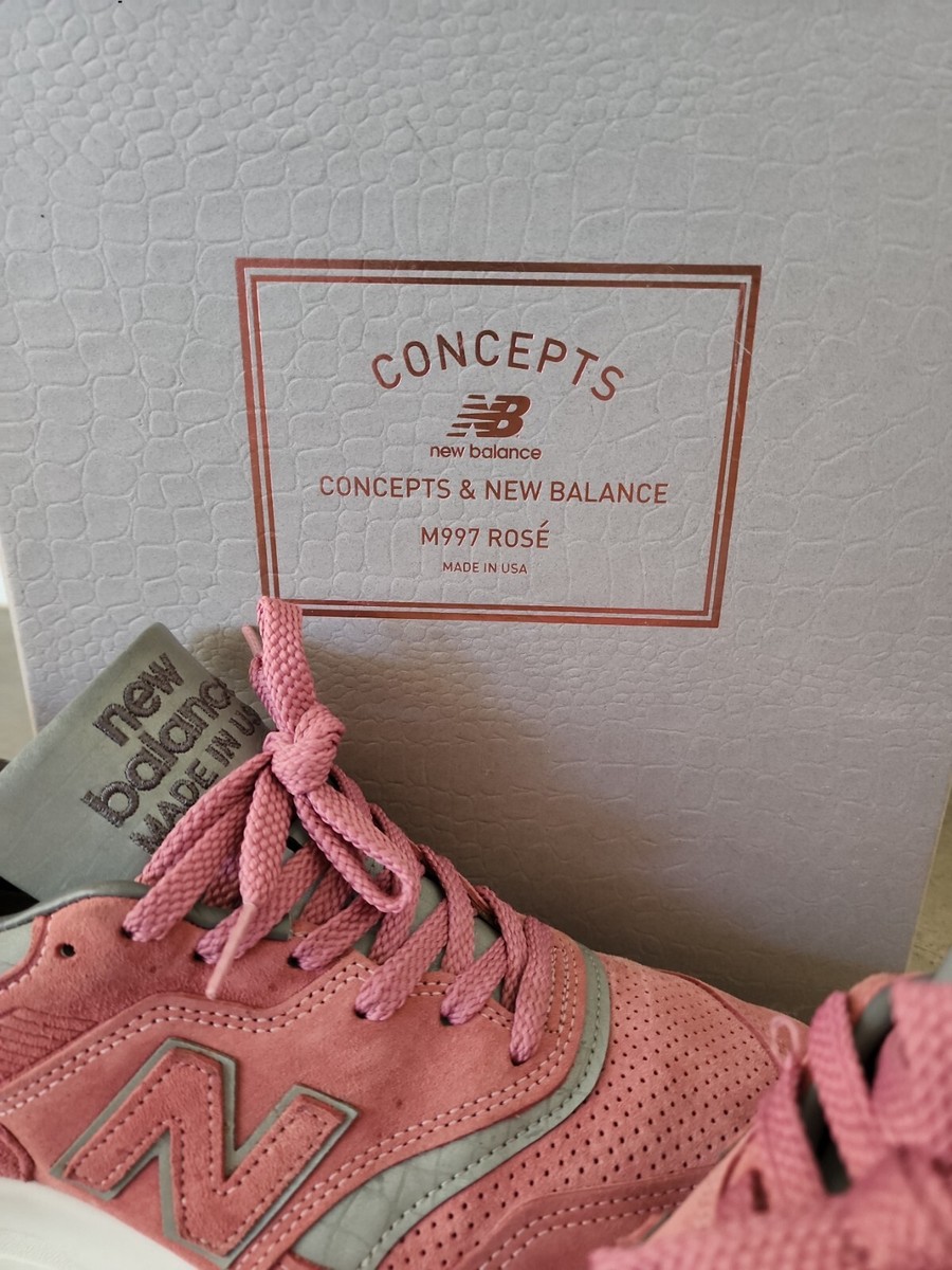 New Balance 997 Concepts Rose 9.5 Pink White Grey Silver New Balance 997 Concepts Rose 9.5 Pink White Grey Silver