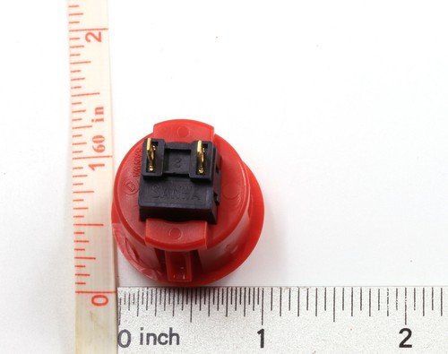 Sanwa OBSF-24 - RED Momentary Push Button JAMMA guitar killswitch 24mm MAME - Picture 2 of 9
