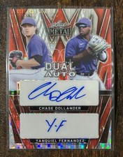 2024 Leaf Metal Dual Auto Chase Dollander Yanquiel Fernandez Red Pulsar /3