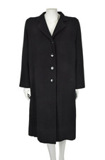 Fleurette Of California Vintage Black Cashmere Overcoat Size 6