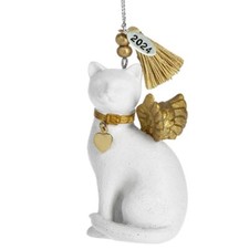 Cat Memorial Ornament 2025, Cat Angel Figurine, Pretty Loss of Cat Gift, Boxed