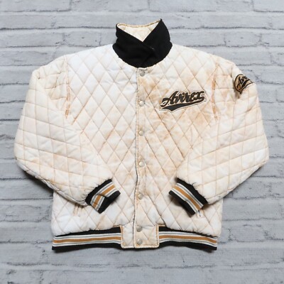 Vintage 00s Avirex Reversible Varsity Jacket Size L 16/18 Black