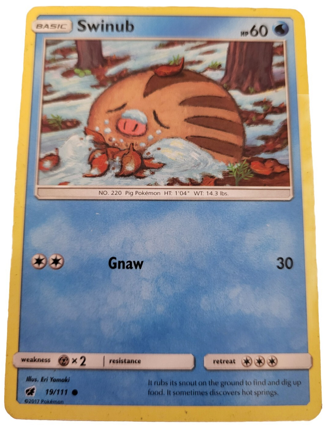 Pokemon Crimson Invasion Swinub Common Trading Card 19/111