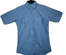 Red Kap Men's Short Sleeve Industrial Work Shirt Blue Small NWOT 