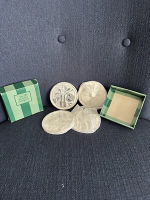 GODINGER COASTERS ~ SET OF 4 Silver Classico Suite Boxed BOMBAY CO