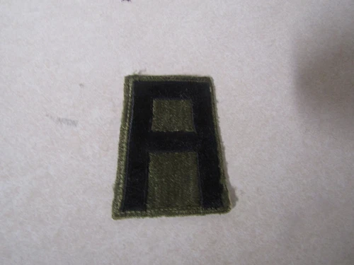 ORIGINAL MILITARY PATCH SEW ON WW2 ERA NO GLOW US ARMY 1ST FIRST ARMY SUBDUED