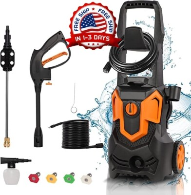 #ad #ad Maquina De Lavado A Presion Hidrolavadora Portatil Compact Potente Cañon Espuma $227.99