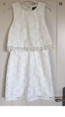 topshop cream lace dress