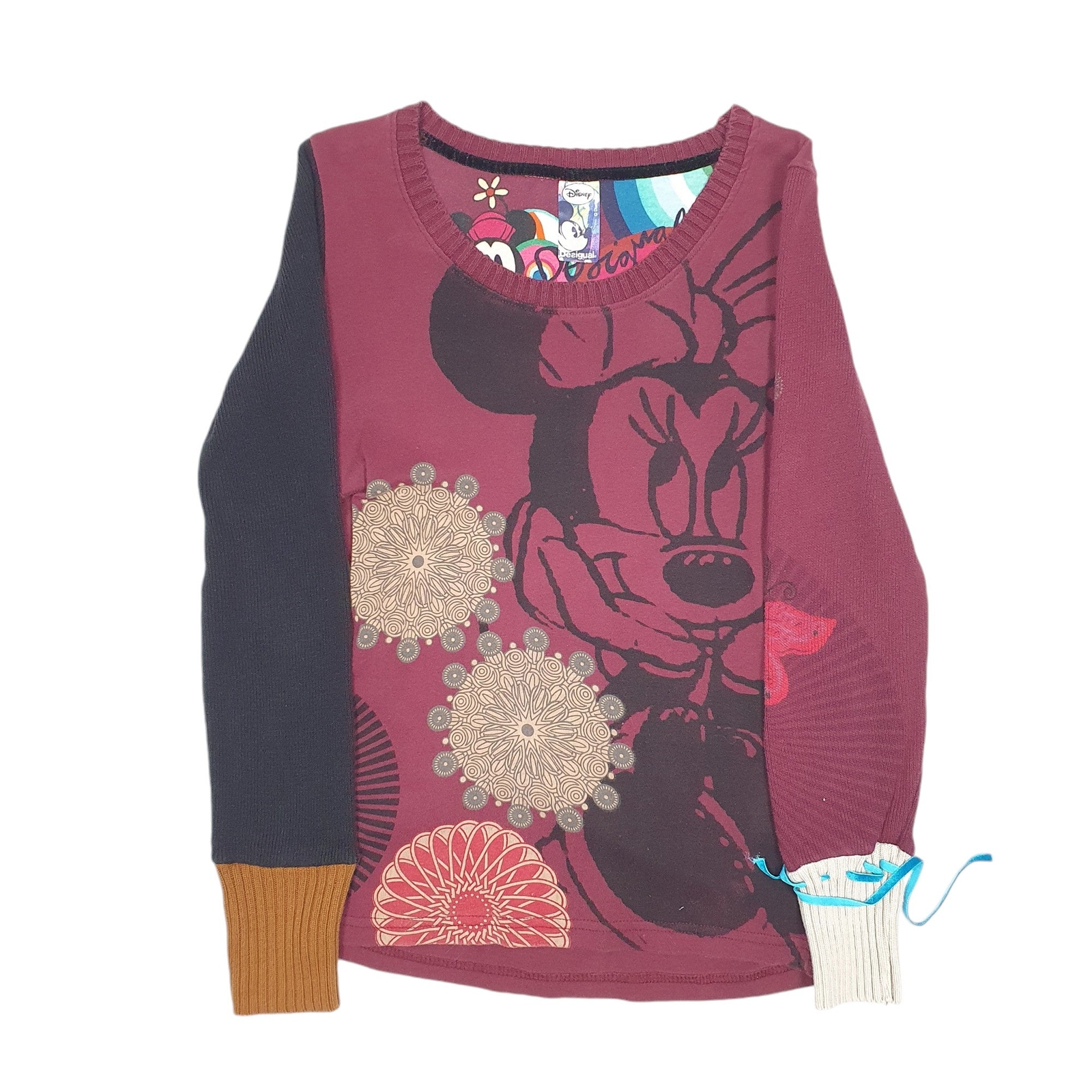 DISNEY Crewneck Desigual Minnie Mouse Top Jumper Sweatshirt Womens S