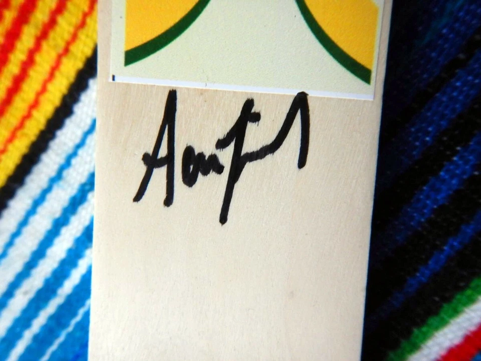 Signed Aaron Finch Cricket Australia Mini Bat - Proof COA - Melbourne Renegades - image 2 of 4