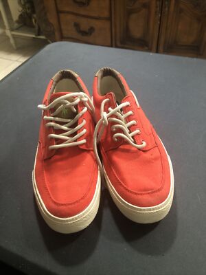 Polo Ralph Lauren Franz Canvas Men's Boat Shoe Redish Orange