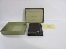GIORGIO ARMANI Le Collezioni Brown Leather Wallet Unused with Box Card