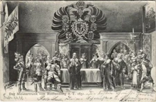 Old postcard postcard Rothenburg Meistertrunk 1631 GERMANY (1076728)