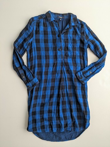 Madewell Flannel Daywalk Shirt Dress 