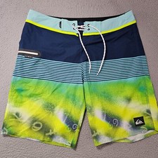 Quiksilver Swim Trunks Mens 33 Colorblock Volley Surf Board Shorts Bathing Suit