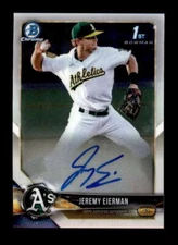 JEREMY EIERMAN 2018 BOWMAN CHROME ATHLETICS ROOKIE AUTOGRAPH AUT BD8973