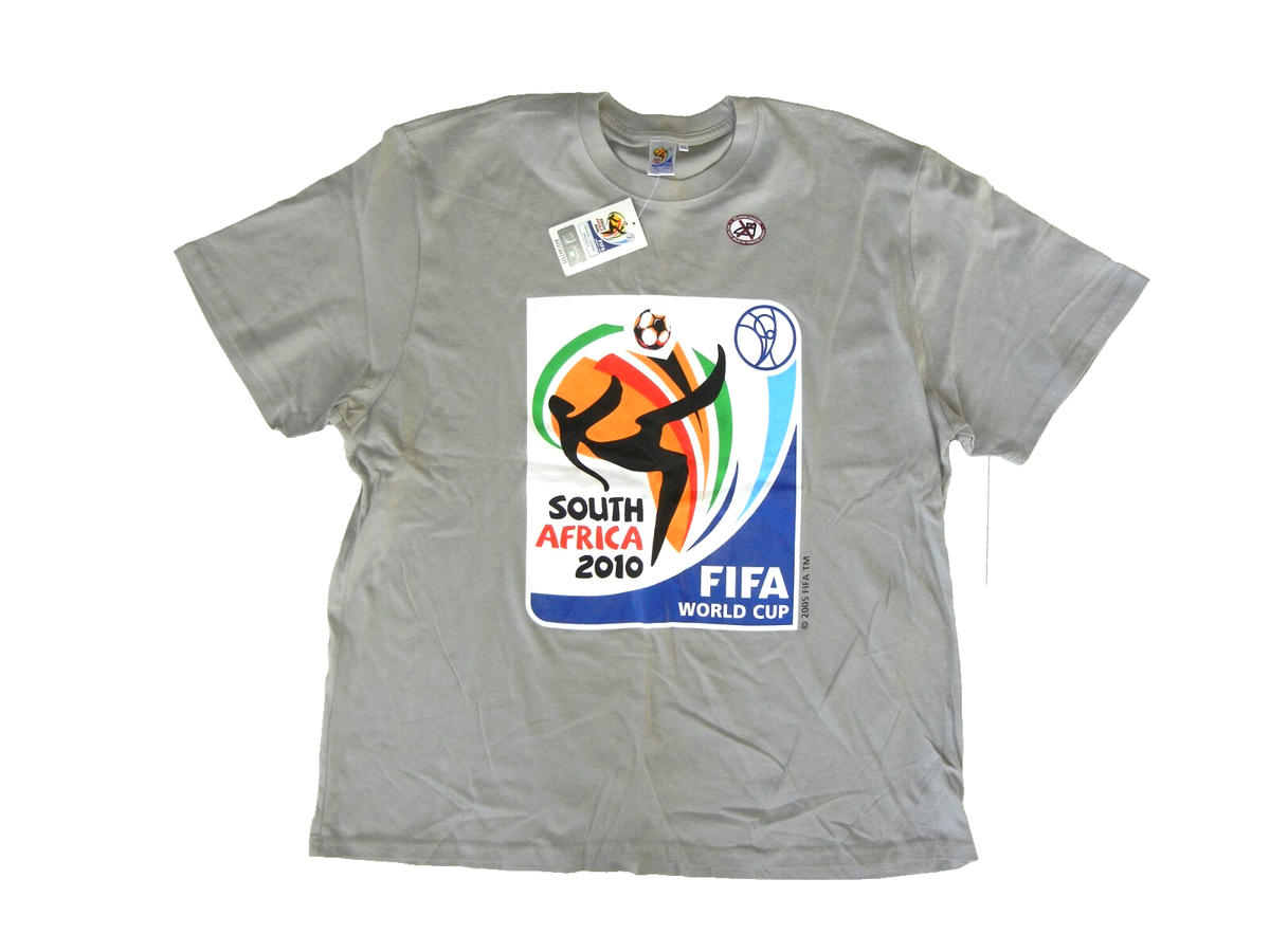 SOUTH AFRICA Gray 2010 FIFA WORLD CUP T-SHIRT Soccer Football Fan