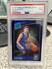 2018 Panini Donruss Optic Purple Luka Doncic Rated Rookie RC #177 PSA 9 Mint
