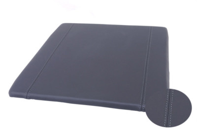 Black Synthetic Leather Console Lid Armrest Cover For 2011-2016 Ford F250 Jump Seat