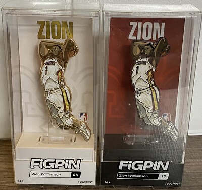 Zion Williamson Locked Figpin S5 & S11 Gold Chase Set- LE 1000 RARE NBA
