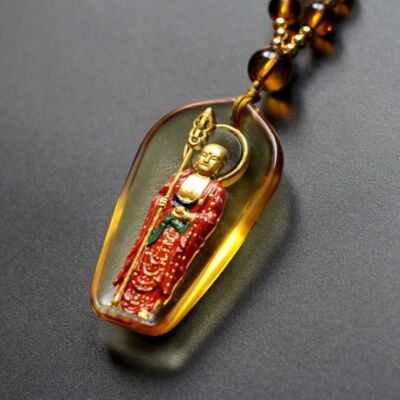 Earth Treasure Bodhisattva Buddha Plate Pendant, Guanyin Buddhist Articles