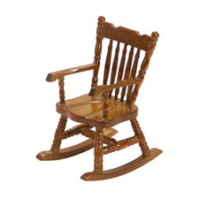 Mueble mecedora sillón accesorios escala 1:12 para casa de muñecas miniaturas