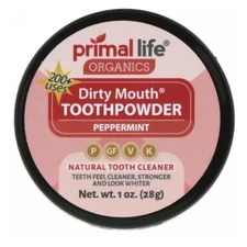 Peppermint Toothpowder 1 Oz By Primal Life Organics