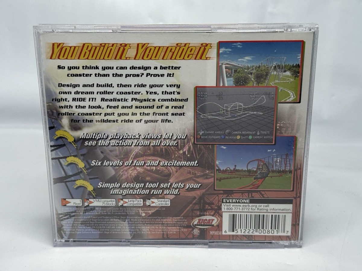 SEGA - DC★COASTER WORKS BUILD THE RIDE OF YOUR Sega Dreamcast Coaster Works Roller Coaster Build The Ride