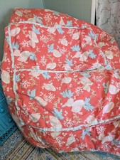 Nautica Coastal King Size Coral And Aqua Seashell Cotton Comforter And Shams