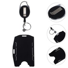 Card Holder Sleeve Portable Cover Hard Badge Covers Clear Plastic