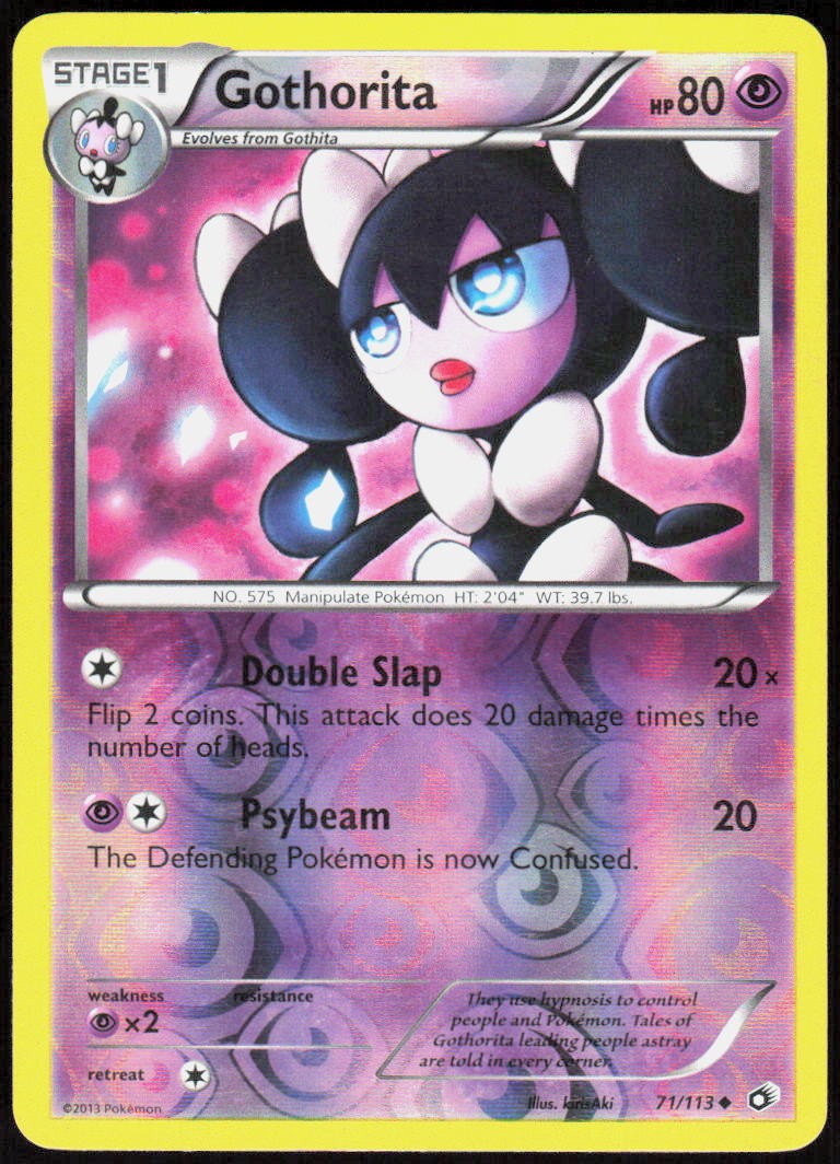 Gothorita 71/113 Reverse Holofoil Uncommon Legendary Treasures LP Pokemon