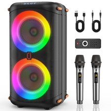 JYX Party Large Bluetooth 5.3 Speaker Karaoke Machine+Mic & LED Party Light Show