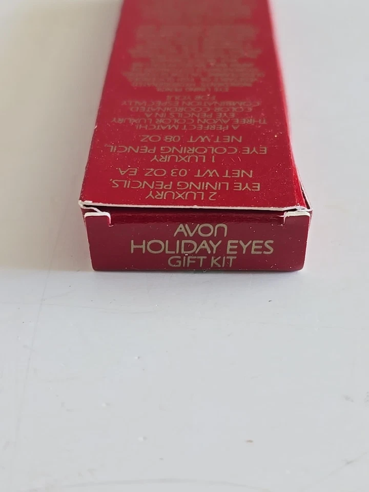 VTG Avon NOS Lot Of 11 1988 Holiday Eyes Gift Kit Liner Coloring Pencil Set Of 3 - Image 4 of 4