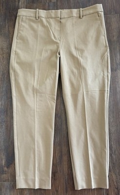 J. Crew Ruby Crop Pants Straight Leg 27'' Stretch Camel Khaki Versatile Womens 16