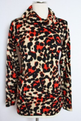 Damen Pullover Oberteil Leoprint Rollkragen Viskose IMAGINI Gr.38,42,44,48,50